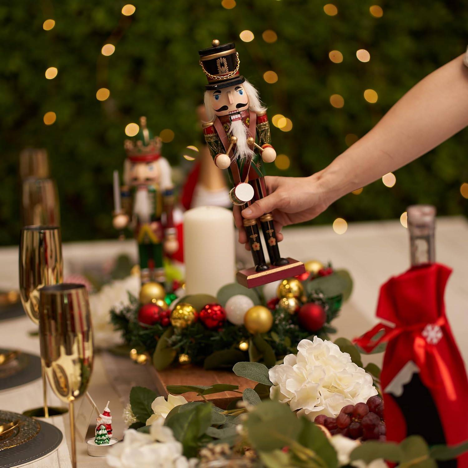 Grand casse-noisette en bois avec support, 30 cm - Bois de haute qualité - Décoration de Noël traditionnelle - Image 6