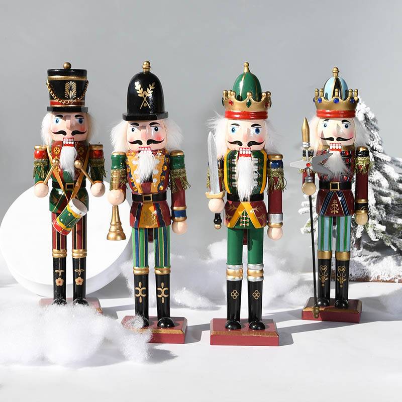 Grand casse-noisette en bois avec support, 30 cm - Bois de haute qualité - Décoration de Noël traditionnelle - Image 2