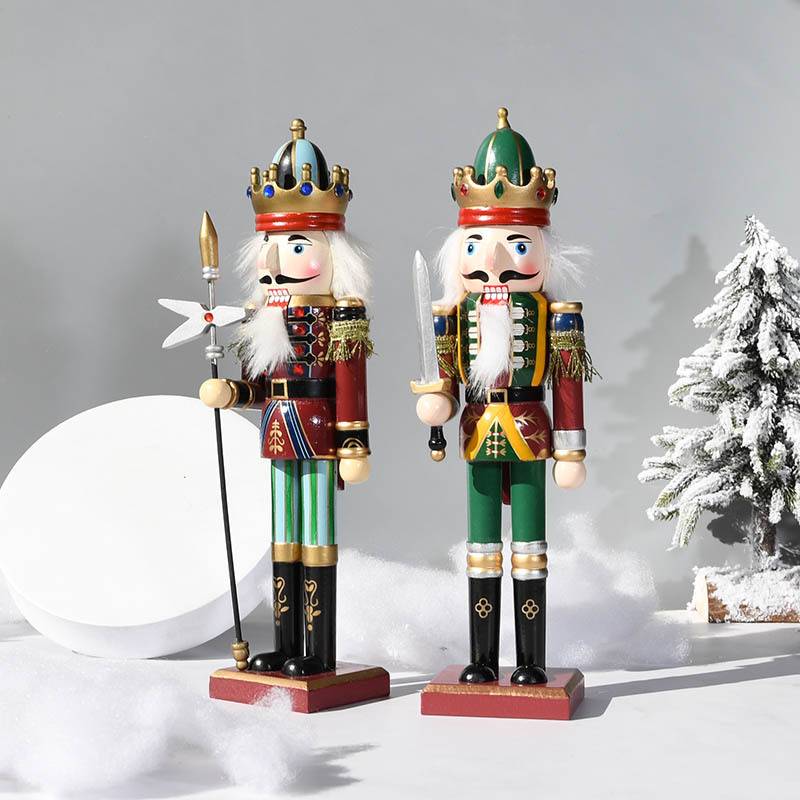 Grand casse-noisette en bois avec support, 30 cm - Bois de haute qualité - Décoration de Noël traditionnelle - Image 4