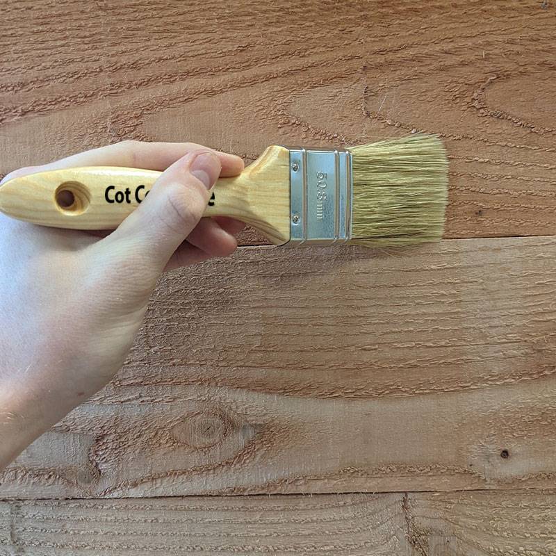 Pinceau en bois pour huile de lin - Cot Cot House