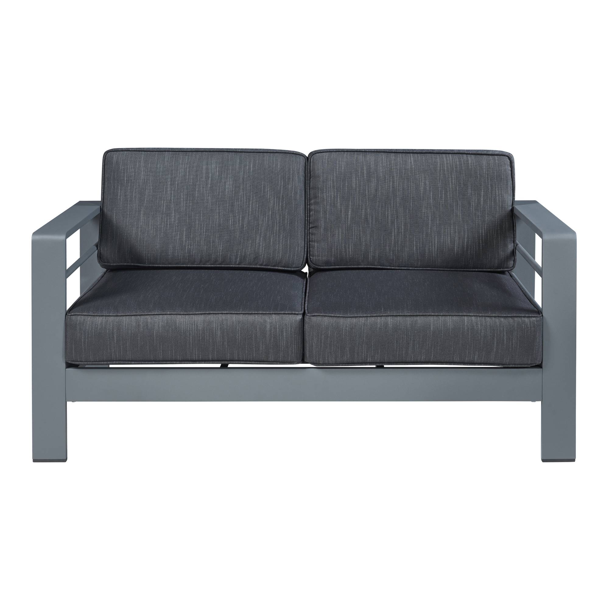Casa.Pro - Salon de jardin 3 pièces Avise table basse fauteuil canapé anthracite gris foncé casa.pro - Imagen 4