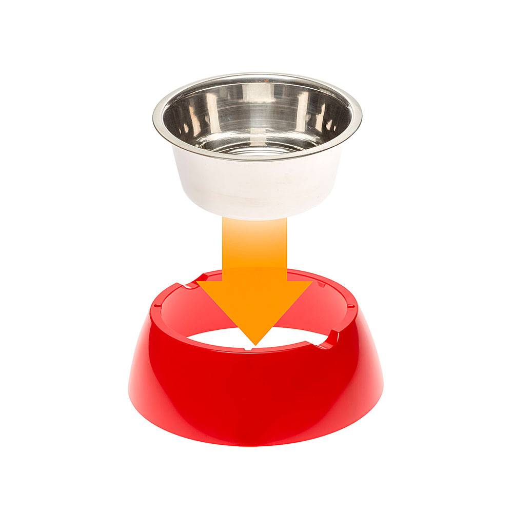 Ferplast - Ferplast Gamelle pour chien Gamelle pour chat Jolie - Gamelles pour eau et nourriture en acier inoxydable avec support en plastique, antidérapant, - Imagen 4
