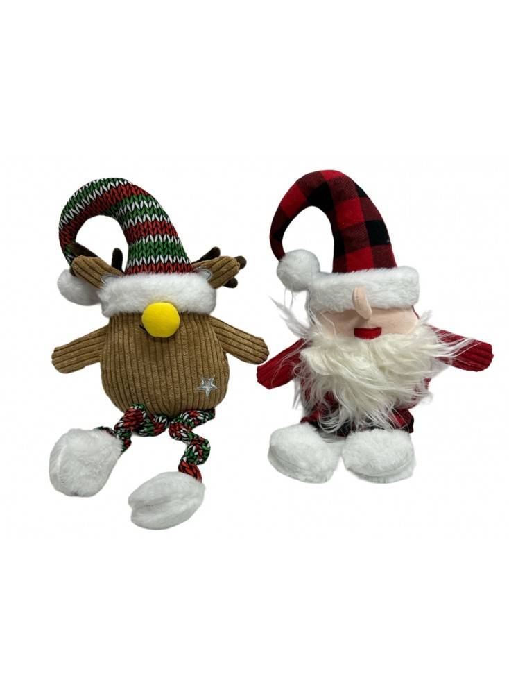 Jouets peluche Noël peluche pour chien- 2unitées vendues ROUGE taille 45X23X5 CM - Mon Ami Luki