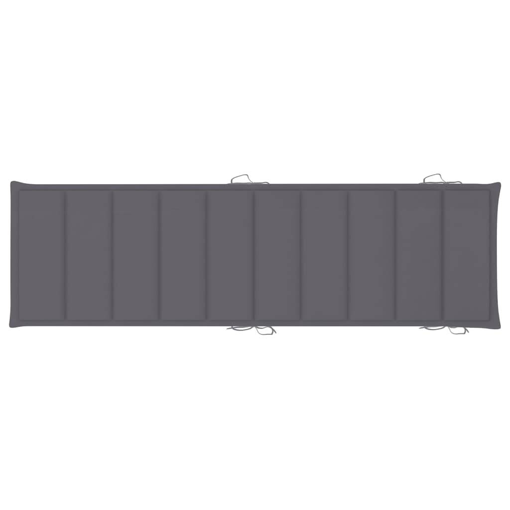 Helloshop26 - Lot de 2 transats chaise longue bain de soleil lit de jardin terrasse meuble d'extérieur avec coussins bois d'acacia solide - Imagen 9