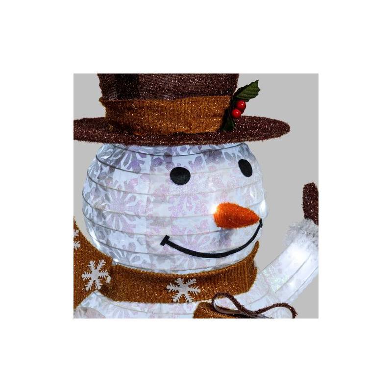 Lotti - Bonhomme de Neige repliable H125cm Led blanc froid Scintillant extérieur Professionnel Lotti - Imagen 5