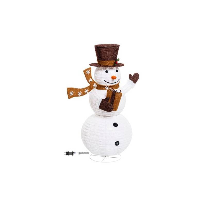 Lotti - Bonhomme de Neige repliable H125cm Led blanc froid Scintillant extérieur Professionnel Lotti - Imagen 6