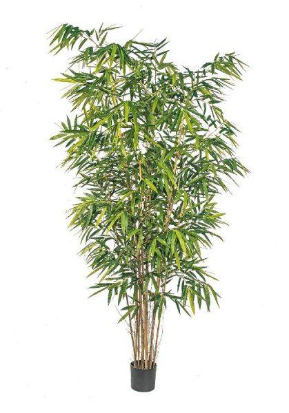 Artificielles - Bambou artificiel H 240 cm 1221 grandes feuilles en pot - dimhaut: H 240 cm - couleur: Vert