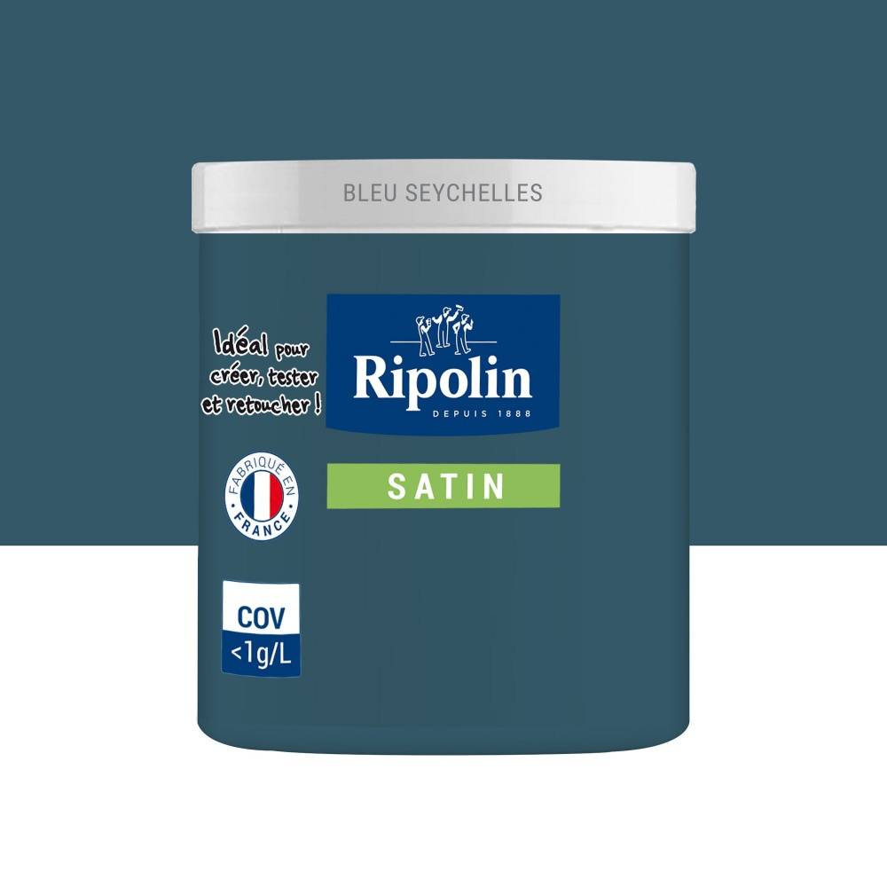 Ripolin - Testeur peinture bleu seychelles satine 467067 RIPOLIN 75 ml - Image 1