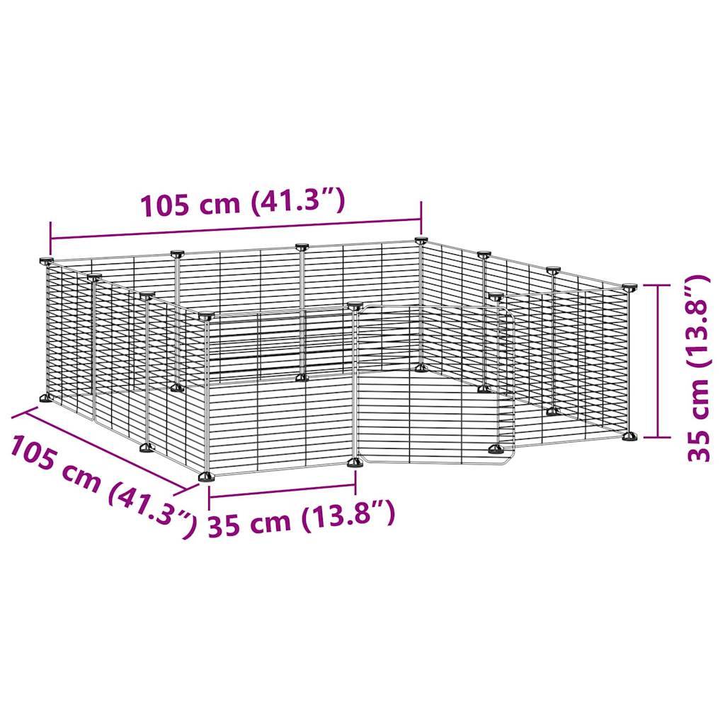 Grand enclos 12 panneaux acier avec porte pour rongeurs maille fine – ComfortXL Outdoor Living - Image 8