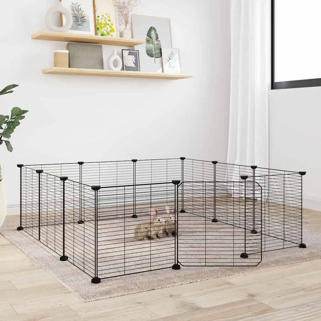 Grand enclos 12 panneaux acier avec porte pour rongeurs maille fine – ComfortXL Outdoor Living