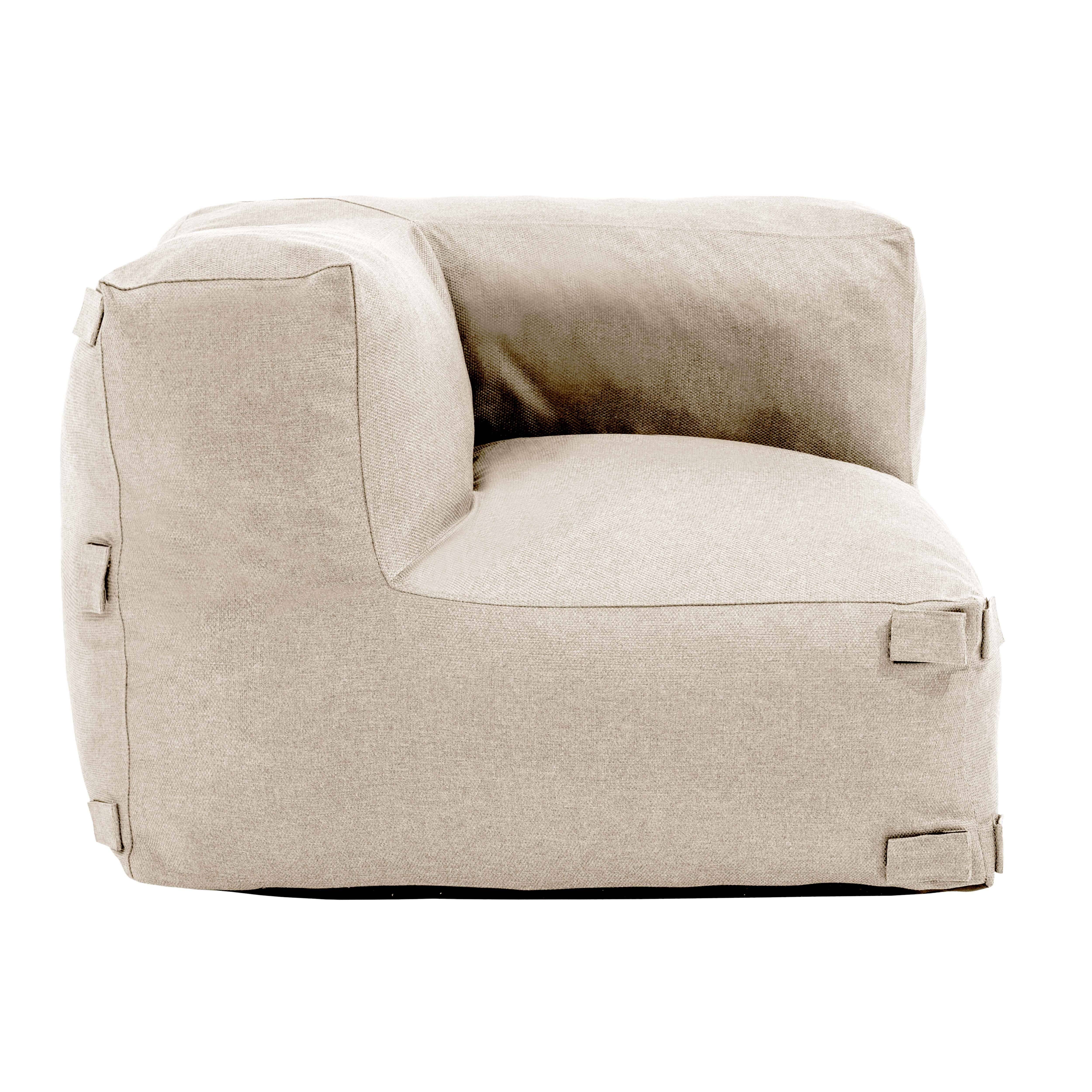 Oviala - Fauteuil d'angle pour canapé modulable beige Mixi - Oviala - Imagen 5