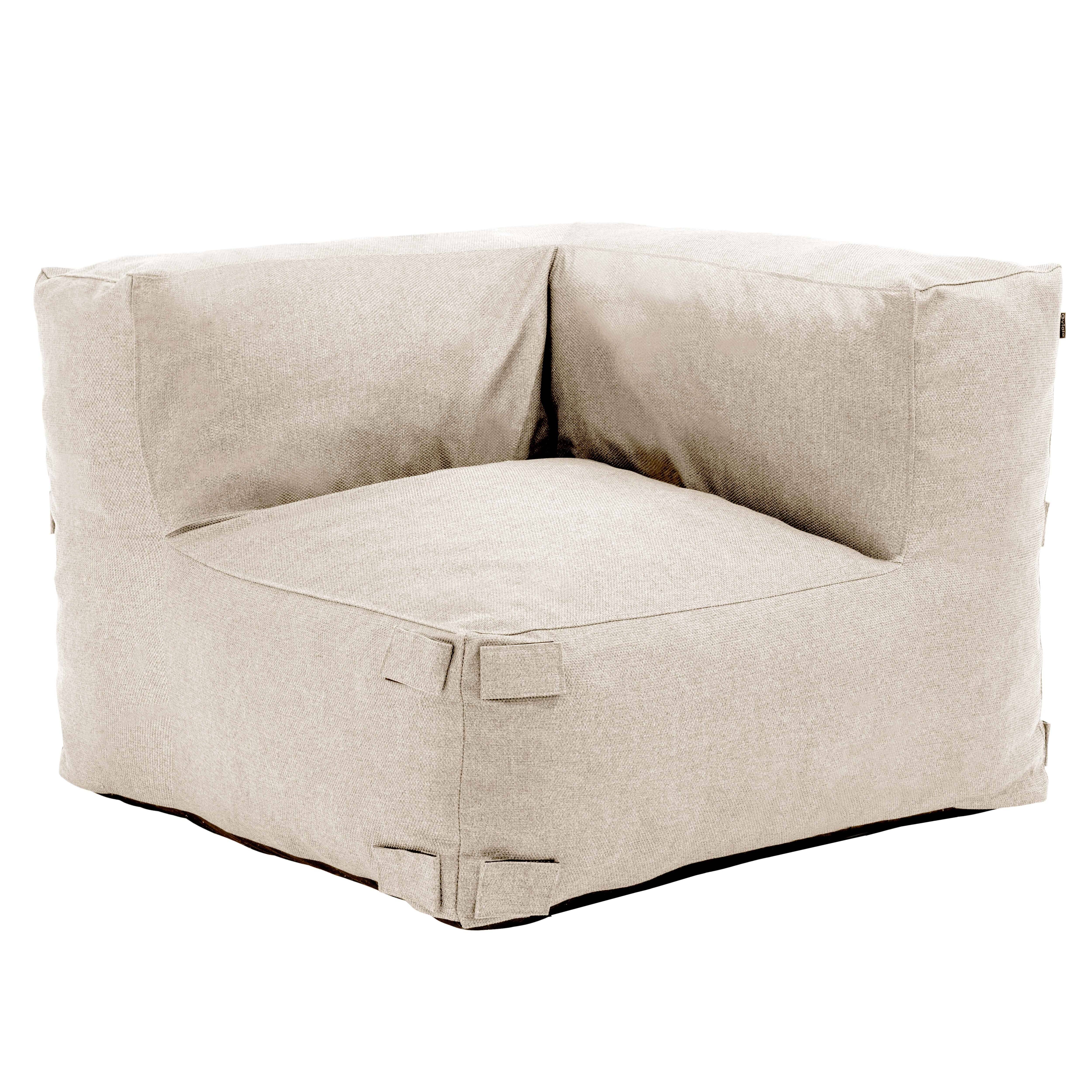 Oviala - Fauteuil d'angle pour canapé modulable beige Mixi - Oviala - Imagen 2