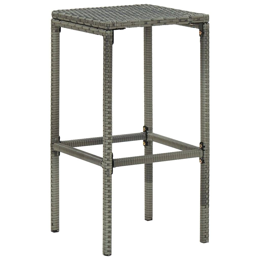 Vidaxl - Ensemble de bar de jardin 9 pcs et coussins Résine tressée Gris vidaXL 3064791 - Imagen 6