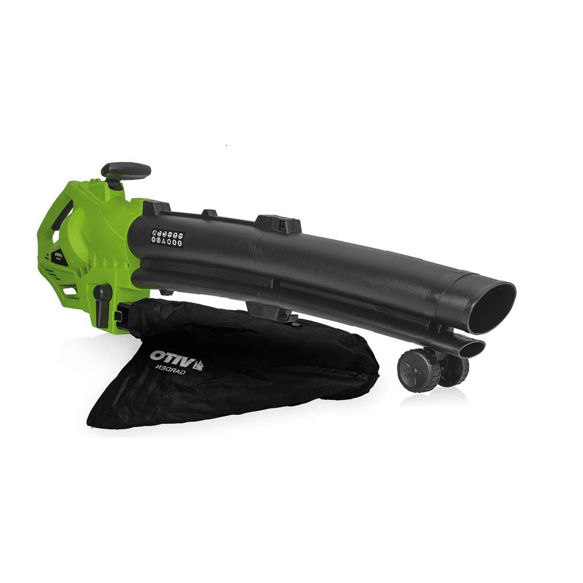 Aspirateur et Souffleur de feuilles 3000W Sac 35L Roulettes et Bandoulière VITO - Imagen 2