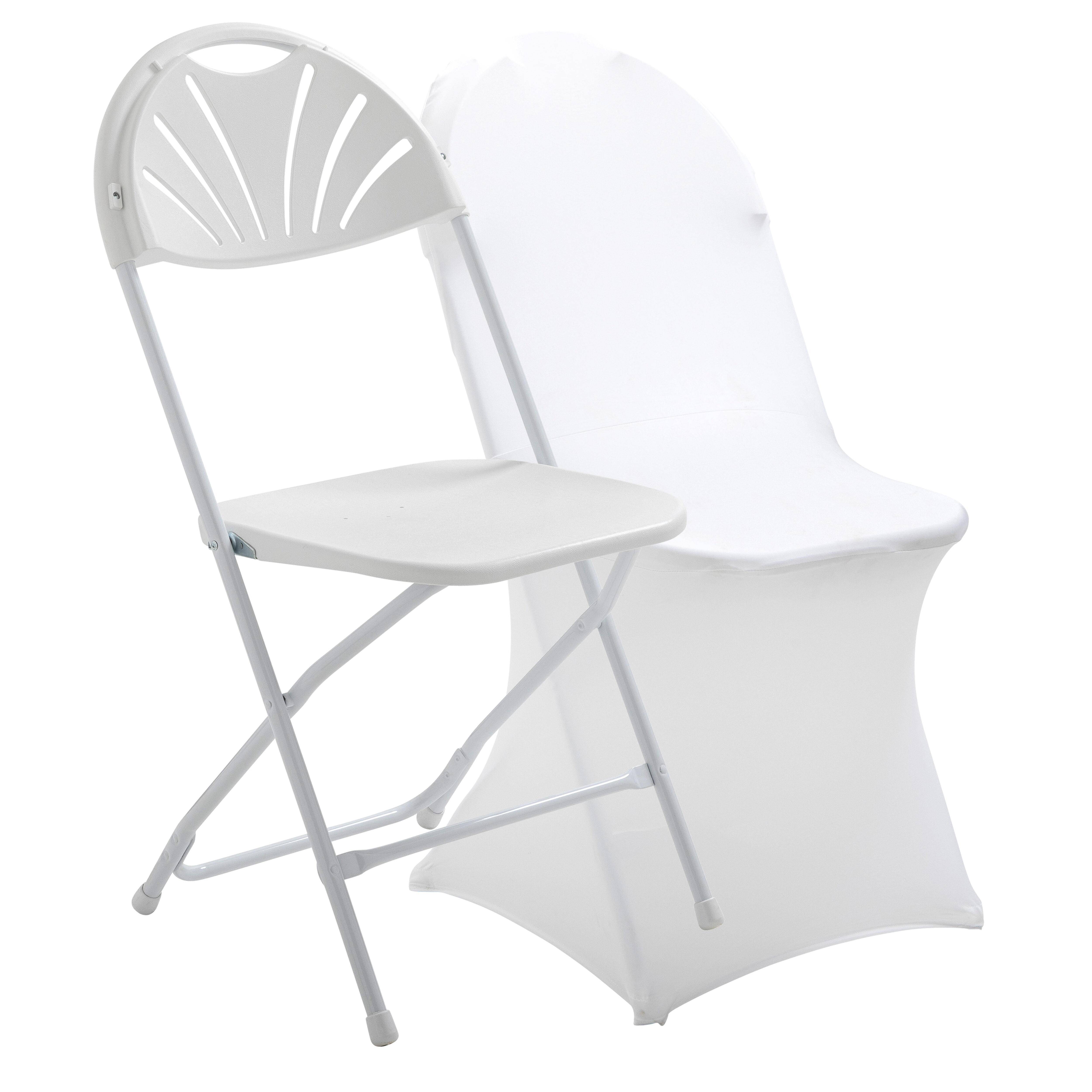Oviala - Chaise pliante et housse de chaise blanche  REKKEM - Oviala - Imagen 1