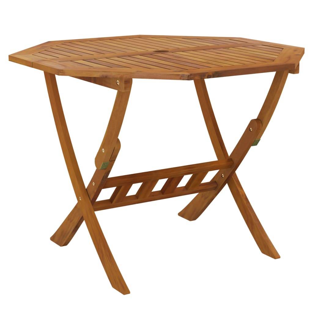 Table pliable de jardin bois d'acacia 90 x 75 cm - PANGIVO - Image 2