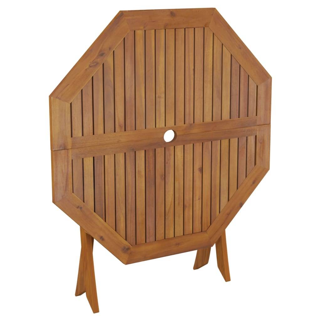 Table pliable de jardin bois d'acacia 90 x 75 cm - PANGIVO - Image 6