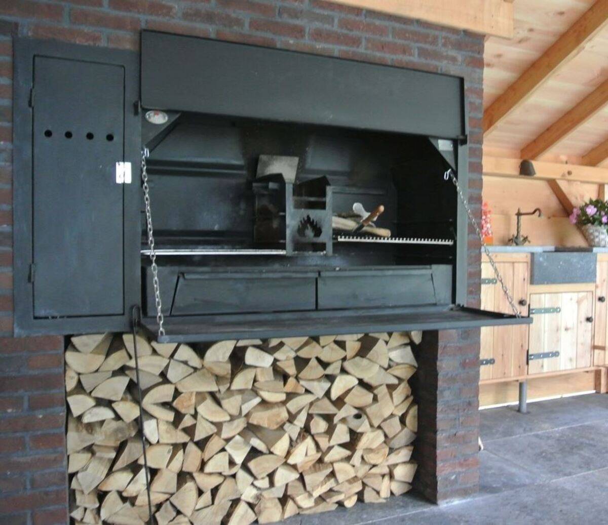 Braai – Barbecue bois encastrable BI1200XL avec rôtissoire électrique - Image 2