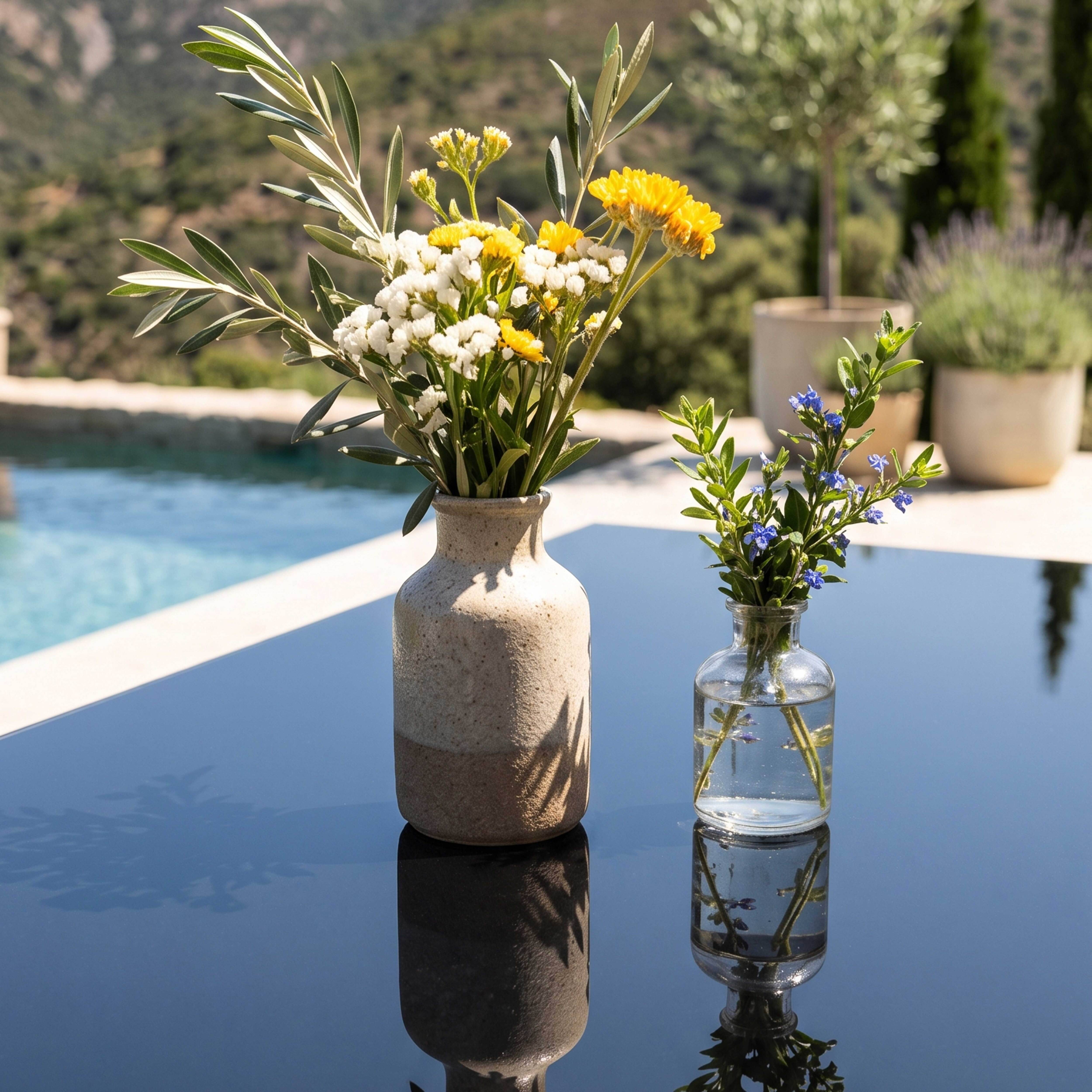 Oviala - Table de jardin en aluminium 8 places 180 cm gris anthracite Ajaccio - Oviala - Imagen 3
