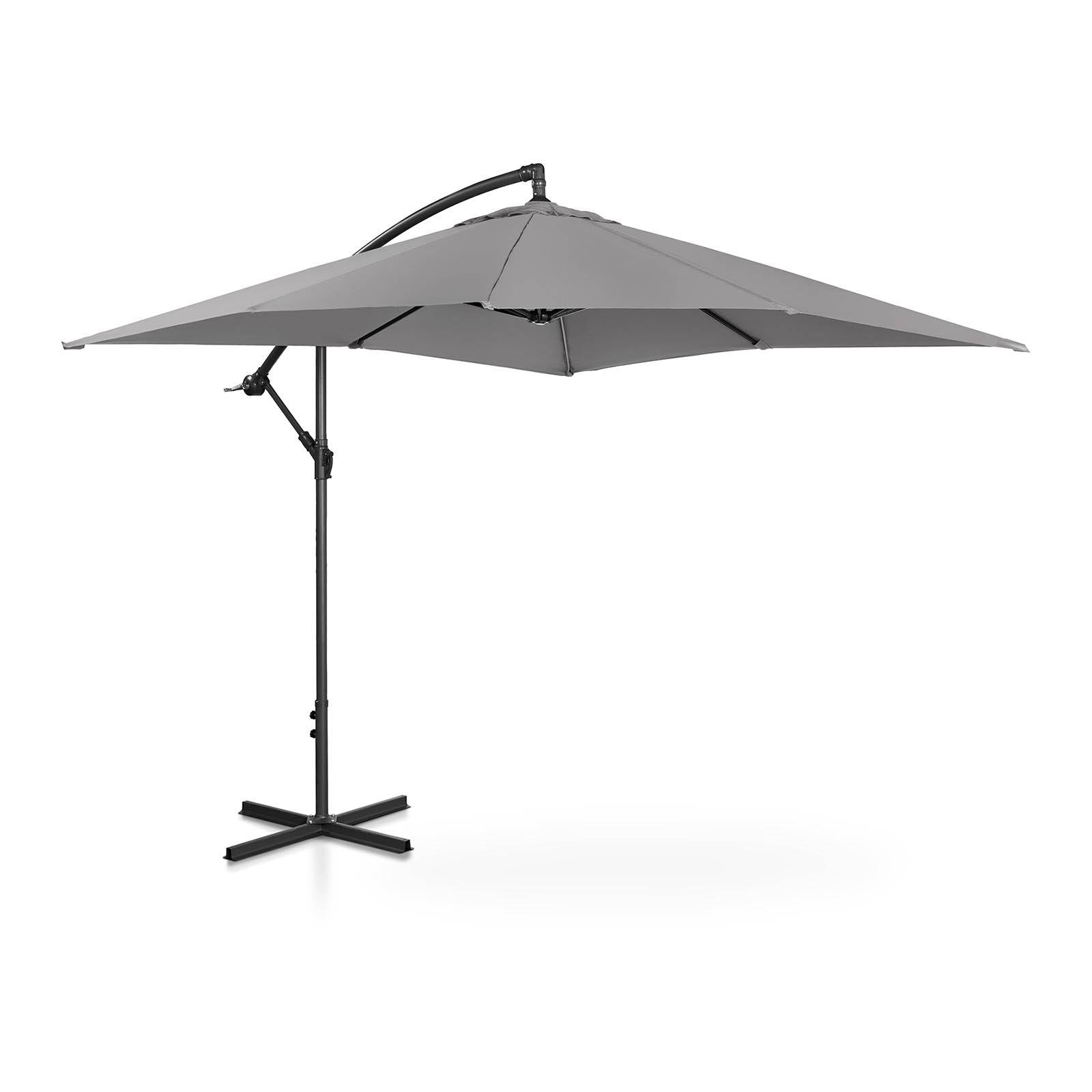 Helloshop26 - Parasol déporté rectangulaire 250 x 250 cm inclinable gris foncé - Imagen 2