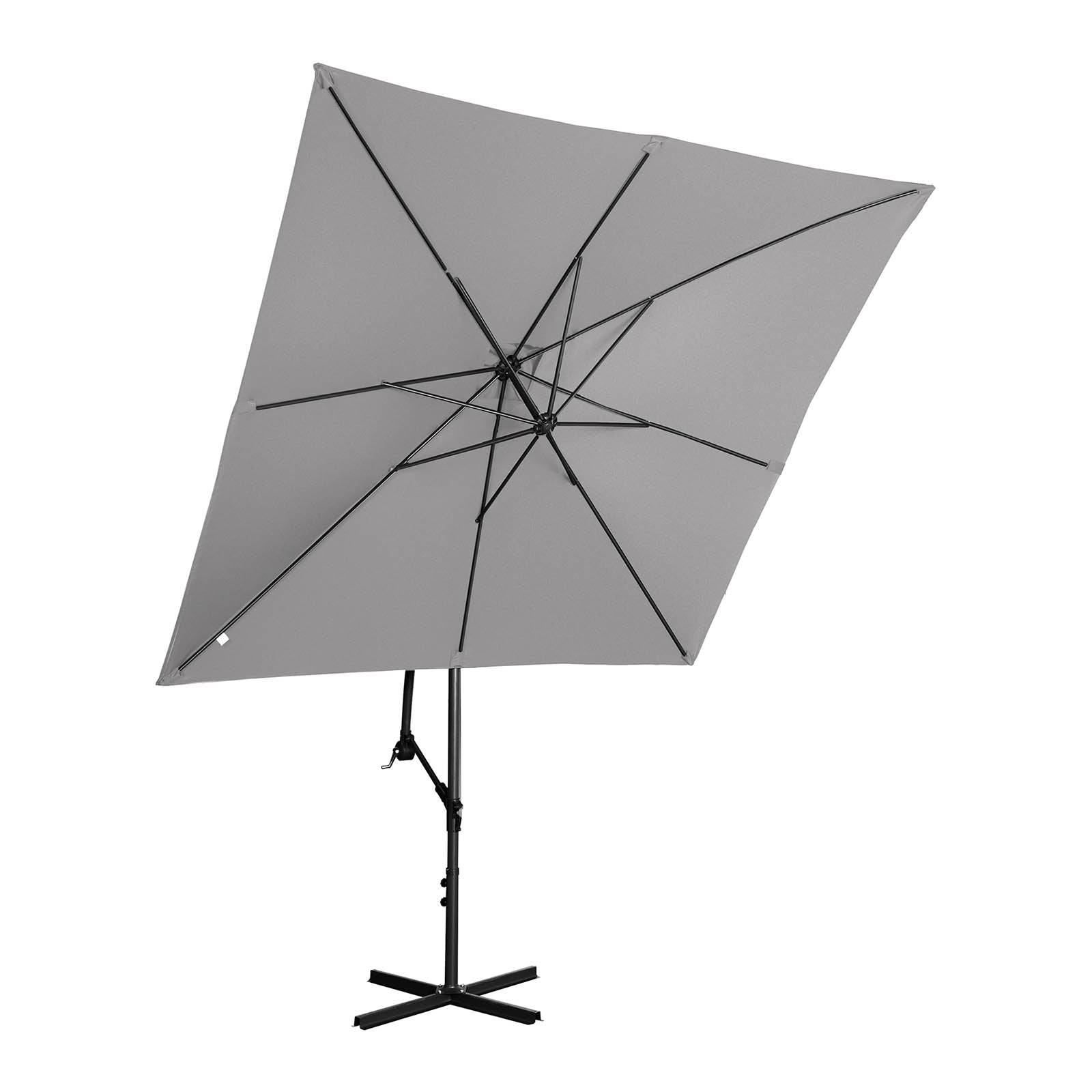 Helloshop26 - Parasol déporté rectangulaire 250 x 250 cm inclinable gris foncé - Imagen 4