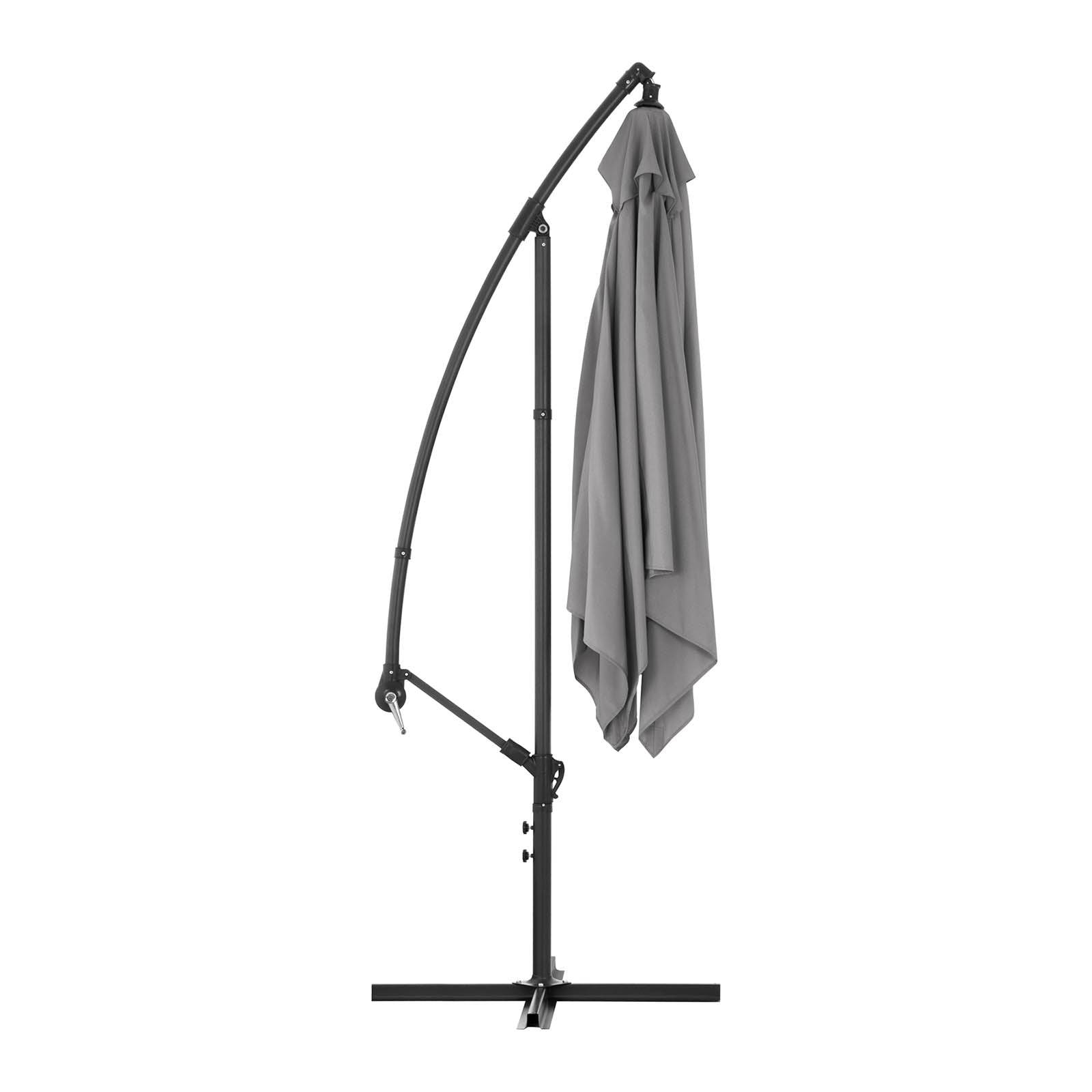 Helloshop26 - Parasol déporté rectangulaire 250 x 250 cm inclinable gris foncé - Imagen 5