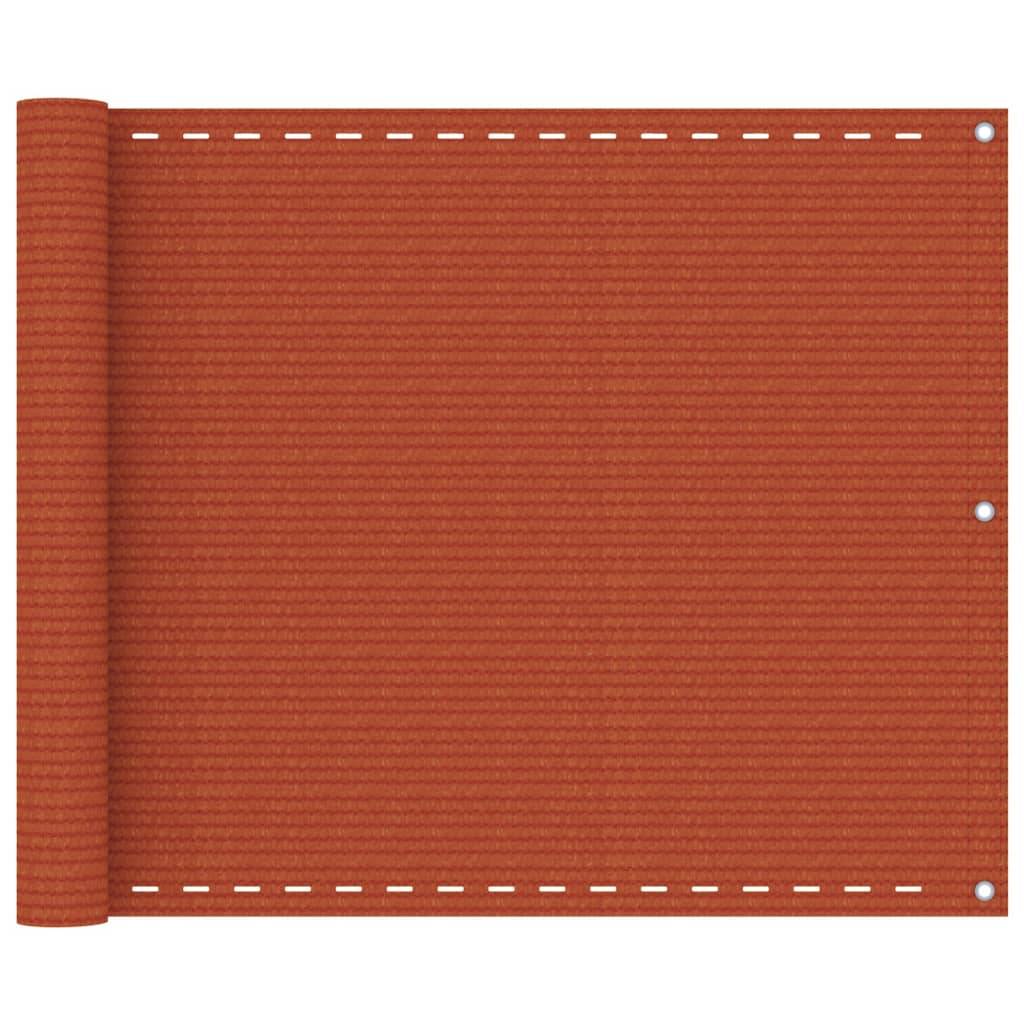 Helloshop26 - Écran de balcon brise pare vue protection confidentialité 75 x 500 cm PEHD orange - Imagen 1
