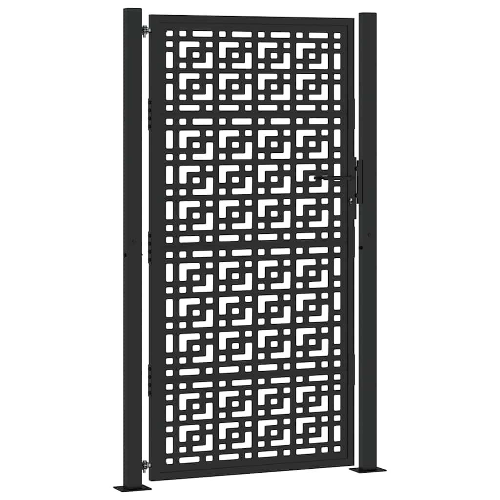 ComfortXL - Portail d'Allée Robuste en Acier Design Croix Découpe Laser pour Clôture Noir 105x180 cm – ComfortXL Outdoor Living - Image 2