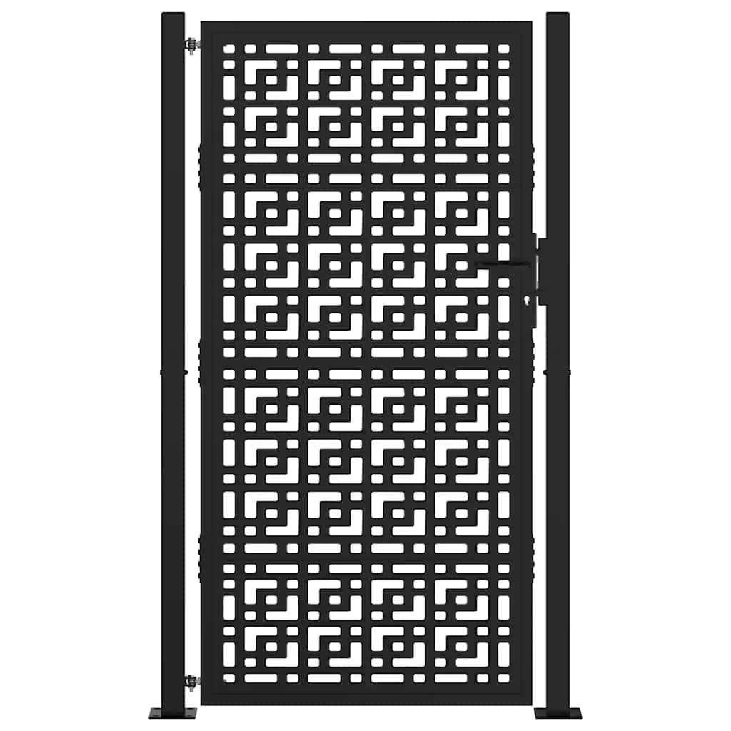 ComfortXL - Portail d'Allée Robuste en Acier Design Croix Découpe Laser pour Clôture Noir 105x180 cm – ComfortXL Outdoor Living - Image 3