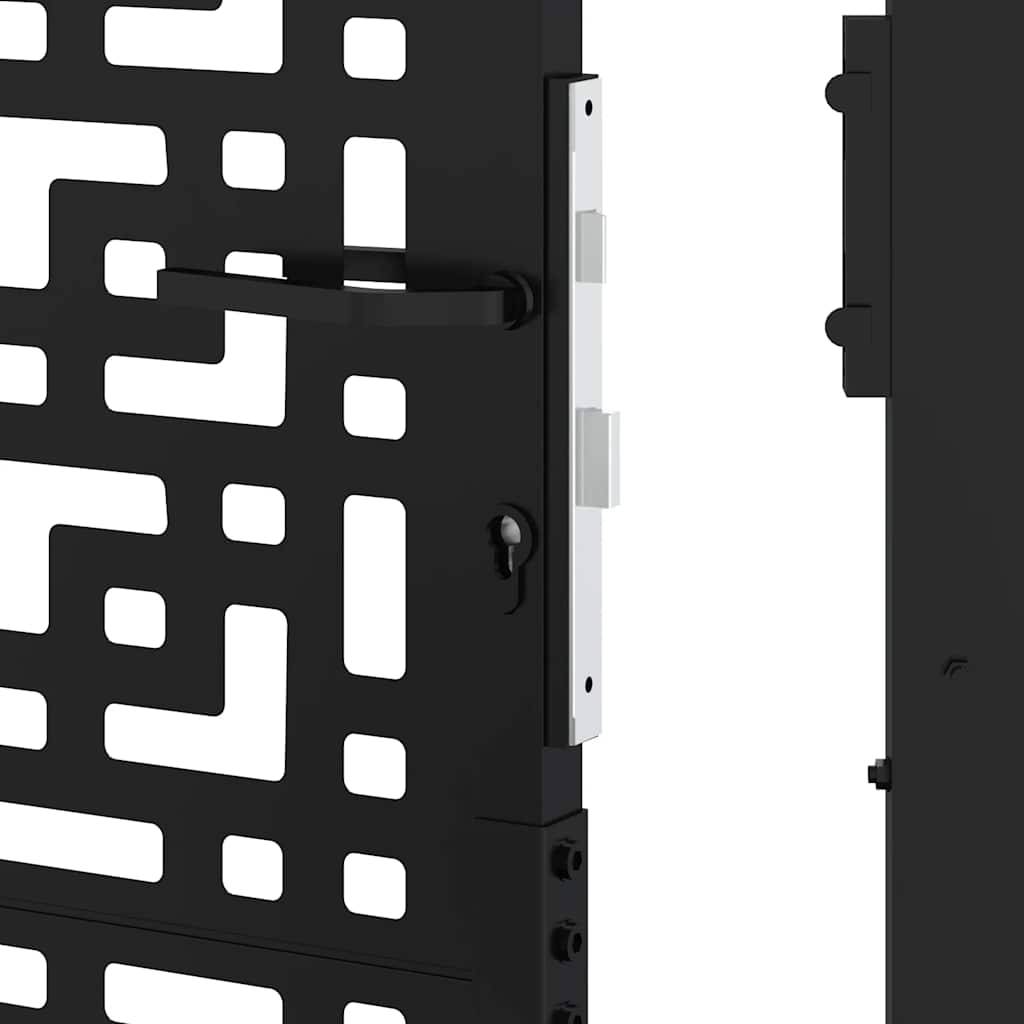 ComfortXL - Portail d'Allée Robuste en Acier Design Croix Découpe Laser pour Clôture Noir 105x180 cm – ComfortXL Outdoor Living - Image 8