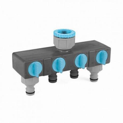 Distributeur quadruple IDEAL - 4 sorties réglables - robinet G3/4 et G1 - Imagen 1