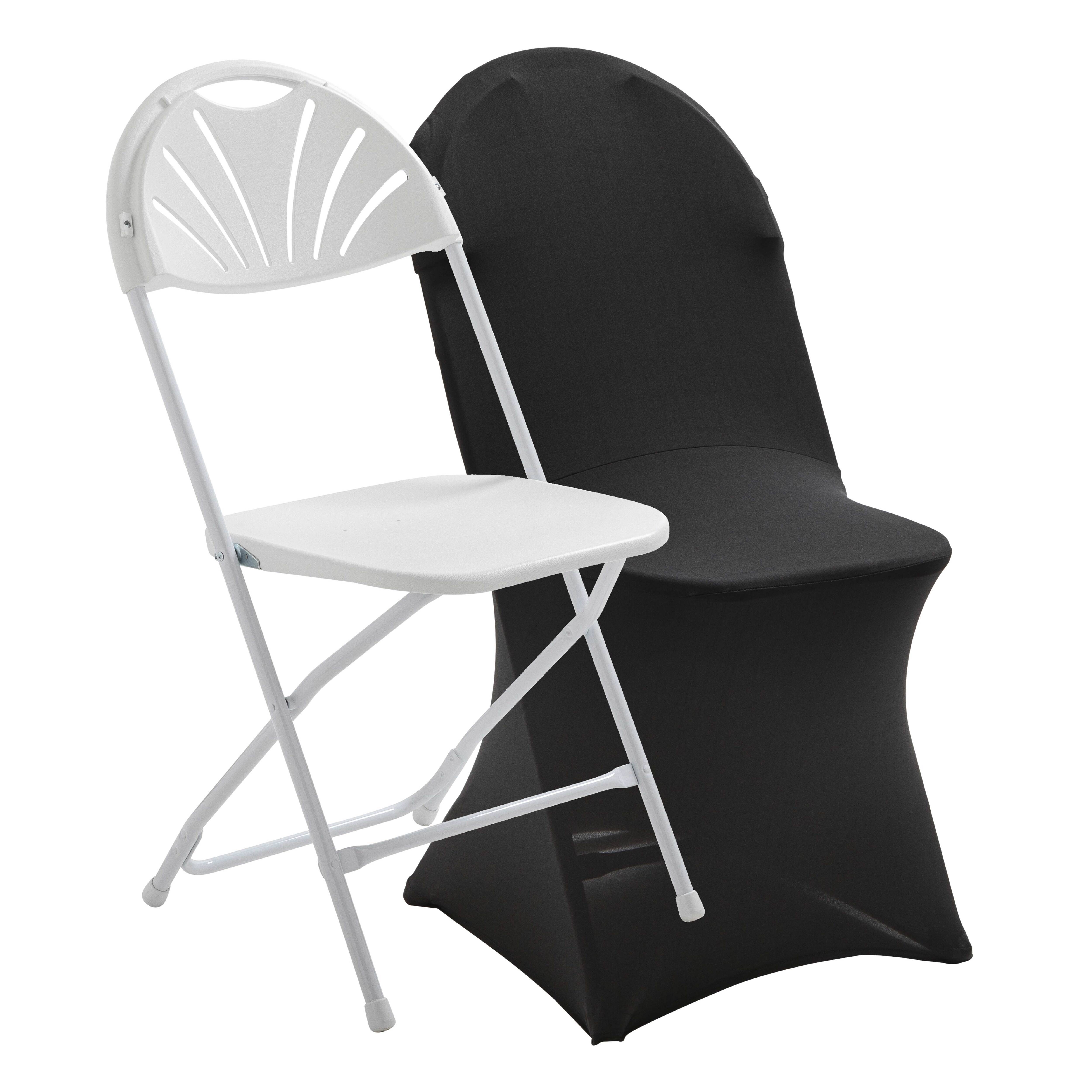 Oviala - Chaise pliante et housse de chaise noire REKKEM - Oviala - Image 1
