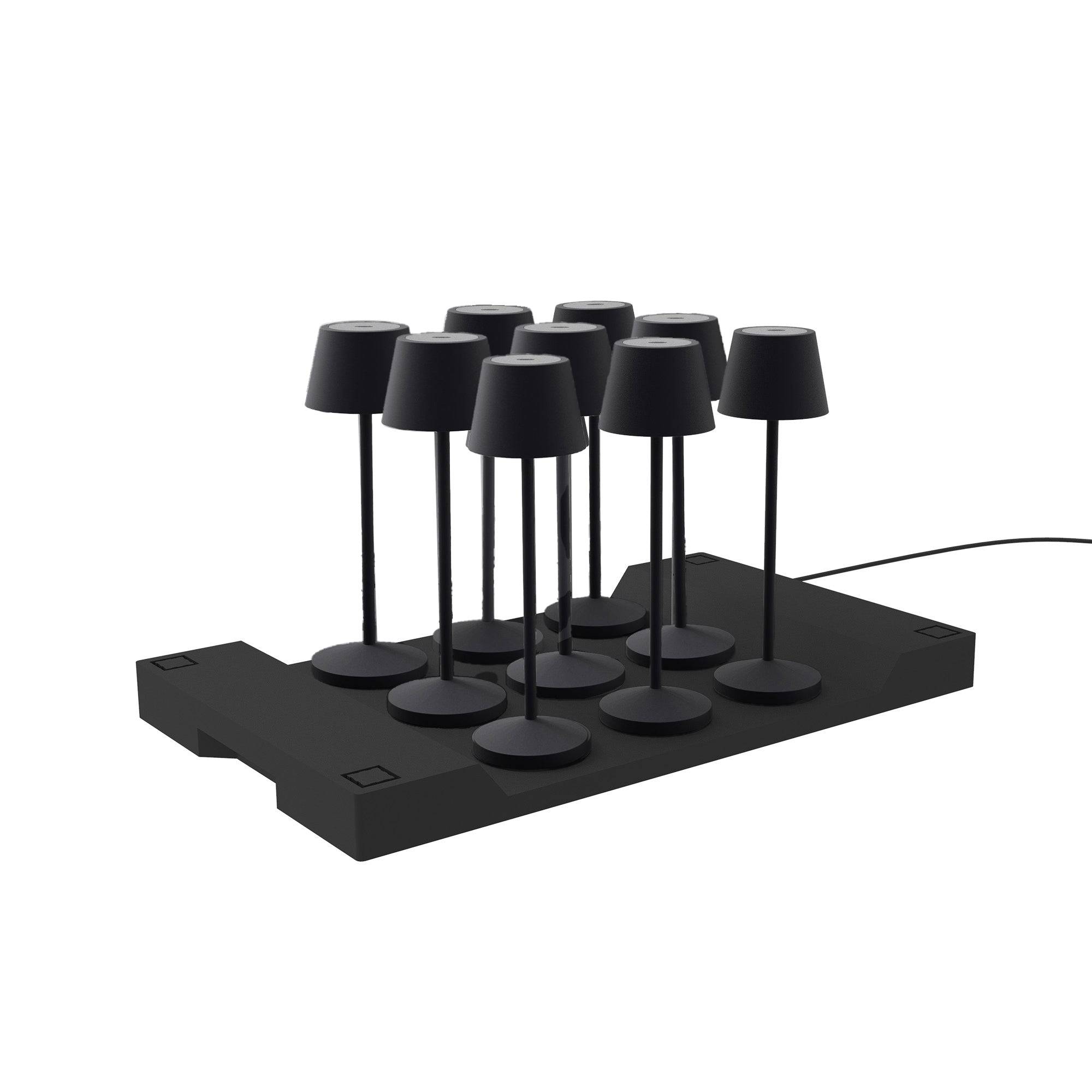 Lumisky - 9 Lampes de table EMILY Noir + base de chargement - Imagen 1