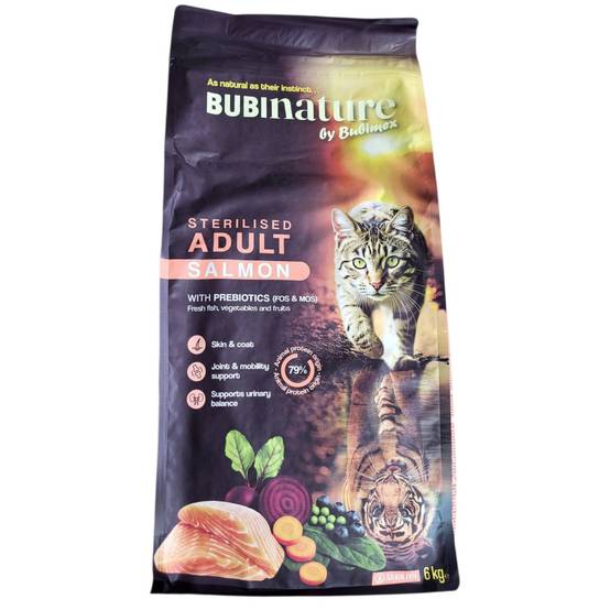 Bubimex - Croquettes chat stérilisé sans céréales au saumon Bubi Nature - 6 kg - Image 1