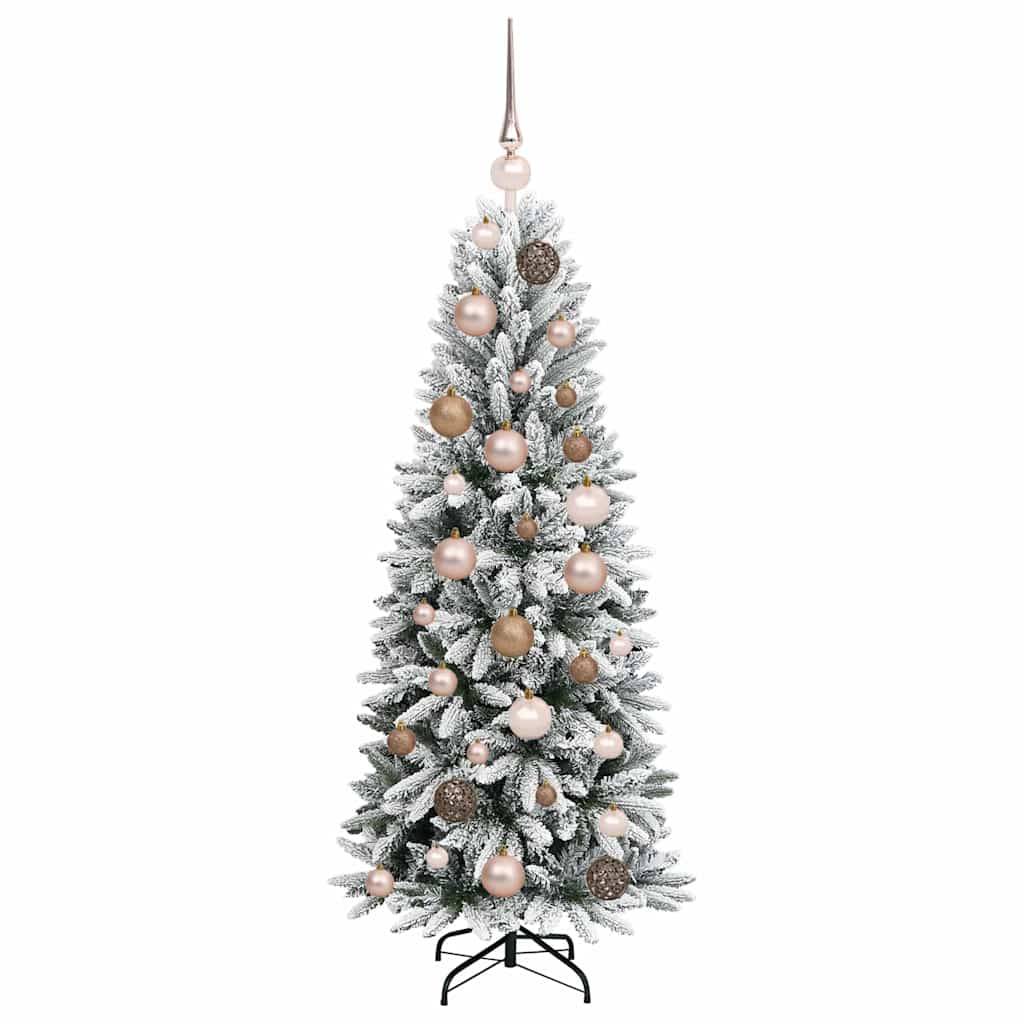 ComfortXL - Sapin Artificiel Blanc Floqué 1.20m, Décoration de Noël Lumineuse Complète – ComfortXL Outdoor Living - Image 4