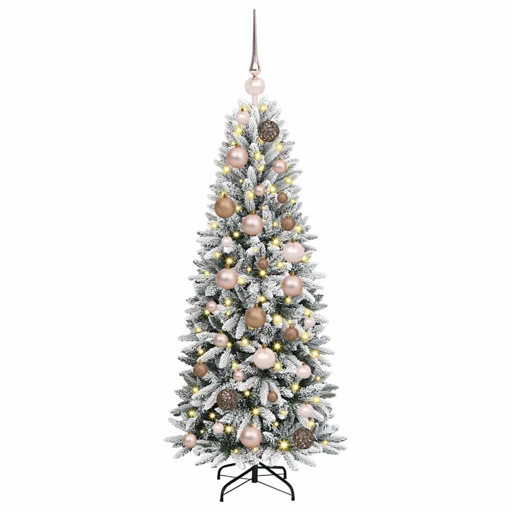 ComfortXL - Sapin Artificiel Blanc Floqué 1.20m, Décoration de Noël Lumineuse Complète – ComfortXL Outdoor Living - Image 3