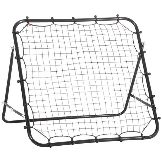 Mur de rebond football 84x84 cm, angle réglable en continu, entraînement tir, passes et contrôle, noir - Image 1