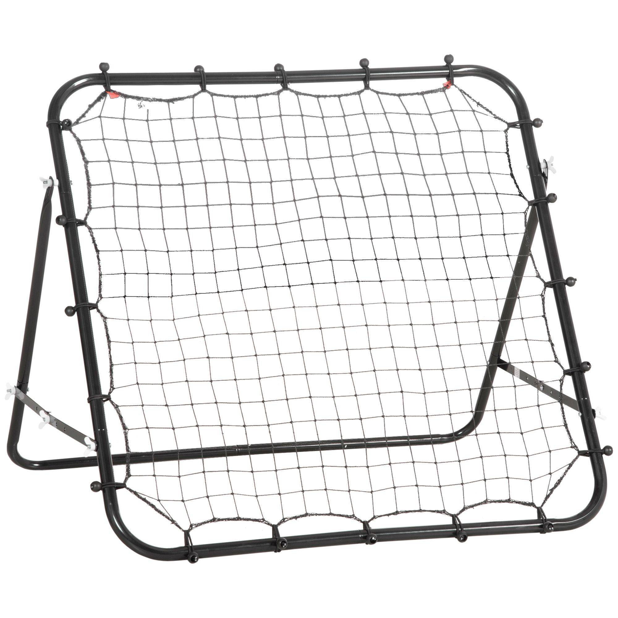 Mur de rebond football 84x84 cm, angle réglable en continu, entraînement tir, passes et contrôle, noir - Image 1