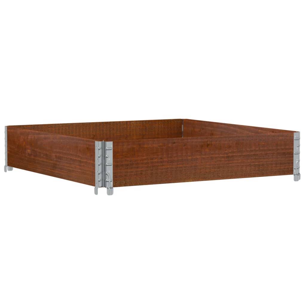 Jardinière bois de pin marron 100 x 100 x 21.5 cm - PANGIVO - Image 2