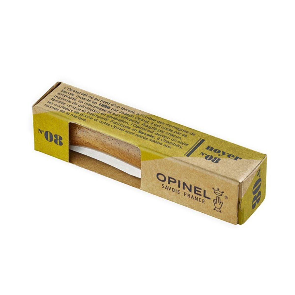 Opinel - Cuchillo n°8 en nogal con hoja de acero inoxidable 2022 - Imagen 2