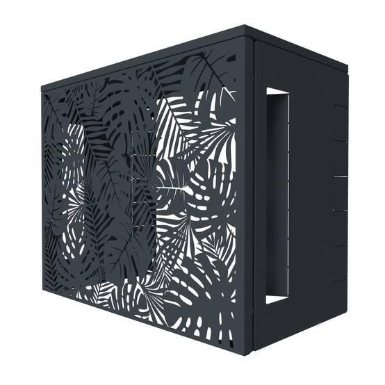 Cache climatiseur, ATOLE en aluminium thermolaqué - Taille 1 : H. 80 x L. 100 x P. 54 cm - Gris anthracite - Image 9