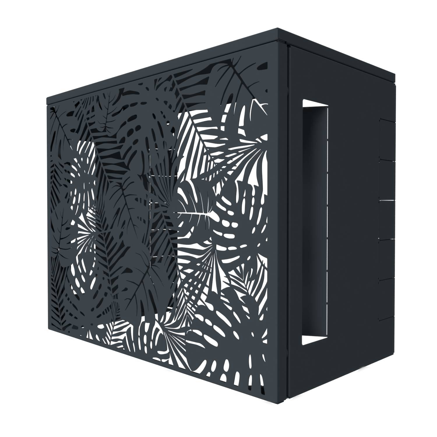 Cache climatiseur, ATOLE en aluminium thermolaqué - Taille 1 : H. 80 x L. 100 x P. 54 cm - Gris anthracite - Image 9
