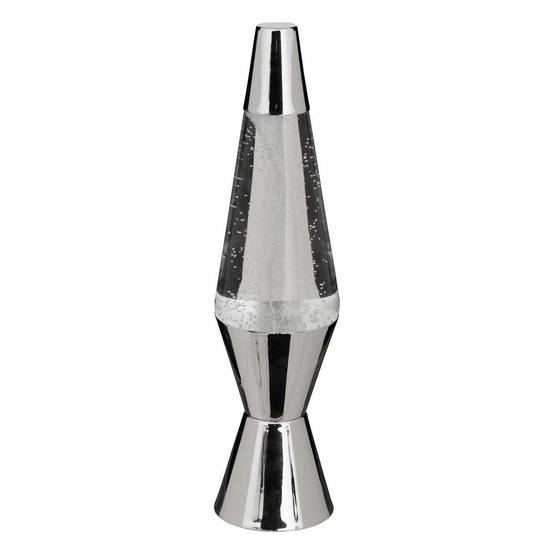 Lampe à Poser Tornade "Lava" 36cm Argent - Image 1