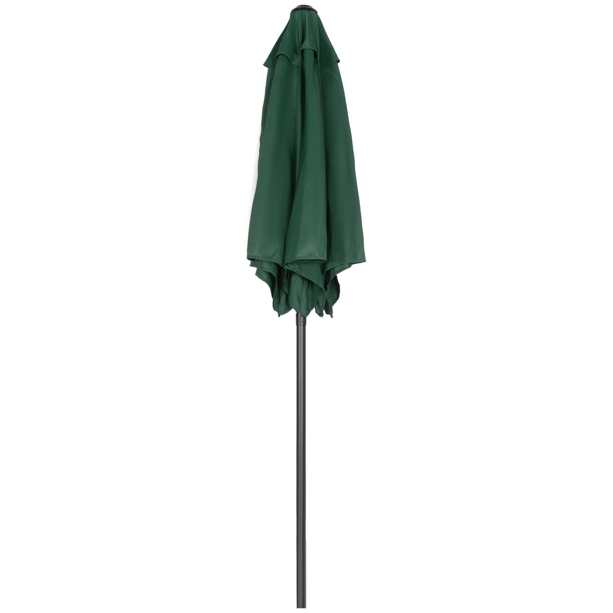 Parasol Droit Mât Aluminium pour Terrasse Jardin Toit Anti-Vent Ø196 cm Vert - ComfortXL Outdoor Living - Image 2