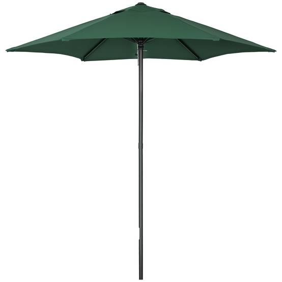 Parasol Droit Mât Aluminium pour Terrasse Jardin Toit Anti-Vent Ø196 cm Vert - ComfortXL Outdoor Living - Image 1