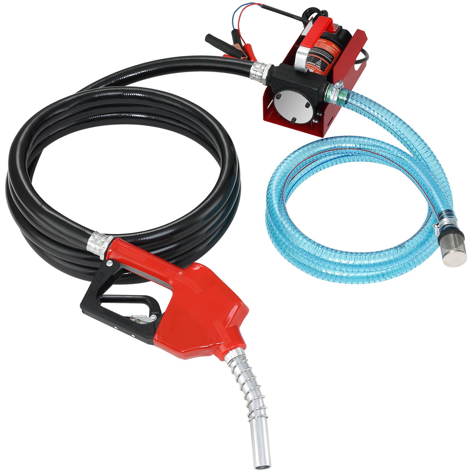 VEVOR Pompe transfert diesel 37,8 L/min, 12V CC, buse arrêt auto, pour diesel/kérosène/huile. - Image 1