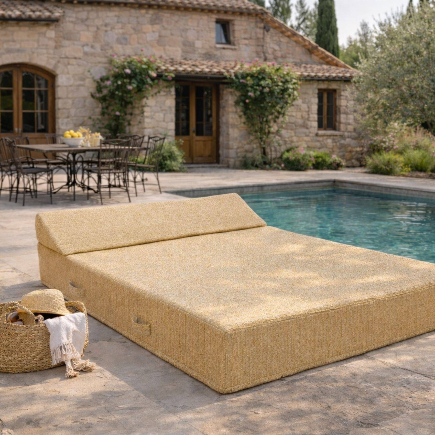 Home Maison - Matelas de bain de soleil XXL pour extérieur FORMENTERA - HOME MAISON - Polypropylène - Naturel - Image 5