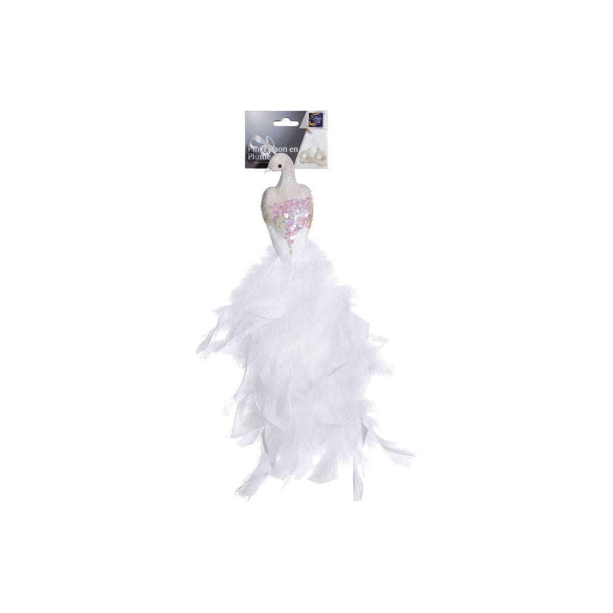 Fééric Lights & Christmas - Sujet de Noël Pince Paon en plume H 30 cm - Imagen 3