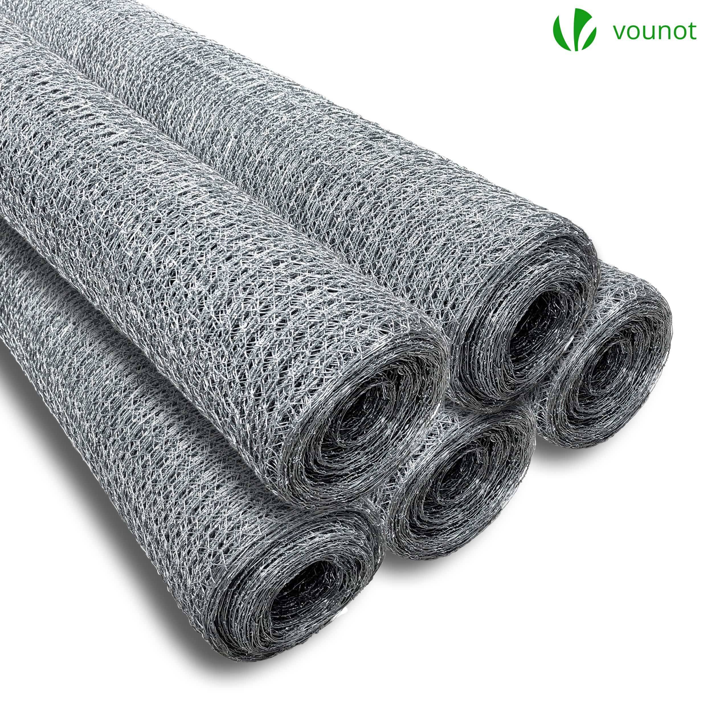 Vounot - VOUNOT® Grillage acier galvanisé - Maille 25mm - 1x25M - Filet de clôture pour poulailler - Image 7