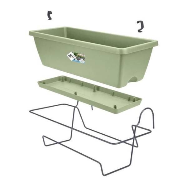 Elho - Elho Barcelona Balconniere Allin1 50 - Vert - L 50 X B 28 X H 19 Cm - Balconextérieur - 100% Recyclé - Imagen 2